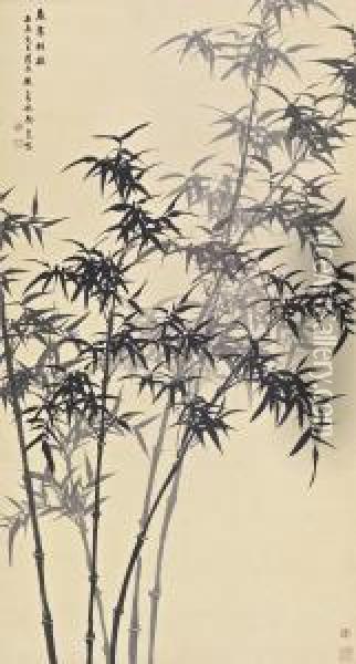 Ink Bamboo Oil Painting - Yu Shaosong