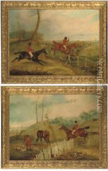 Taking The Fence; And The Kill Oil Painting - Henry Thomas Alken