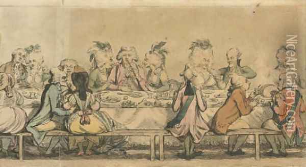 The Installation Supper, as given at the Pantheon Oil Painting - James Gillray