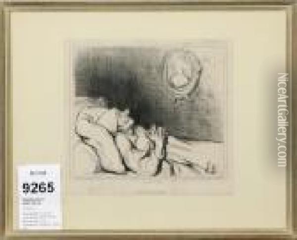 Souvenirs Ur La Caricature Oil Painting - Honore Daumier