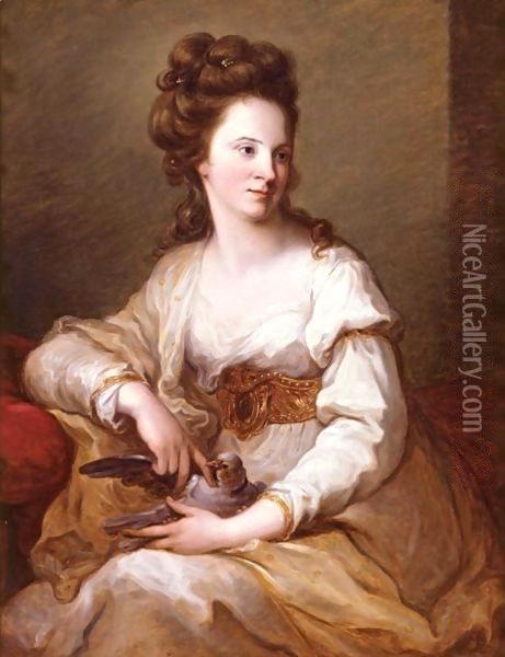Portrait Of A Lady Oil Painting - Angelica Kauffmann
