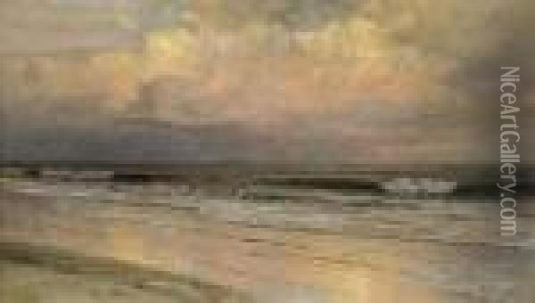 Brigantine Beach, New Jersey Oil Painting - William Trost Richards