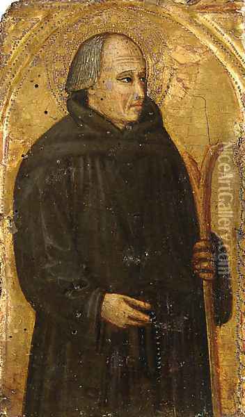 A Franciscan Saint Oil Painting - Bicci Di Lorenzo