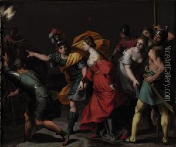 The Abduction Of Helen Oil Painting - Alessandro Turchi