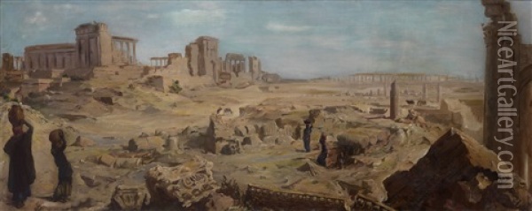 Palmyra Oil Painting - Alexander Evgenievich Iacovleff