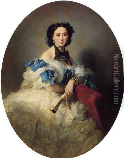 Countess Varvara Alekseyevna Musina-Pushkina Oil Painting - Franz Xavier Winterhalter
