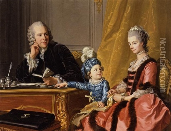 The Devin Family Oil Painting - Louis Michel van Loo