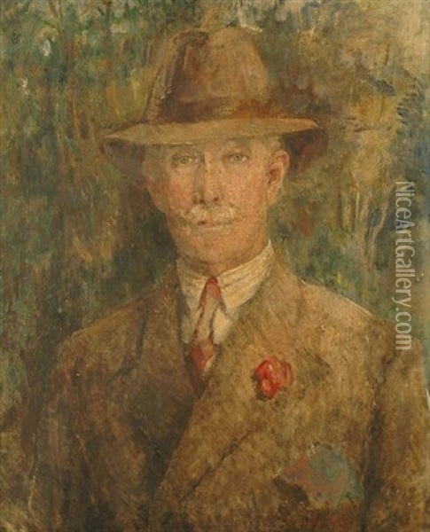 Portrait Of Major Bradshaw Oil Painting - Arthur Ambrose McEvoy