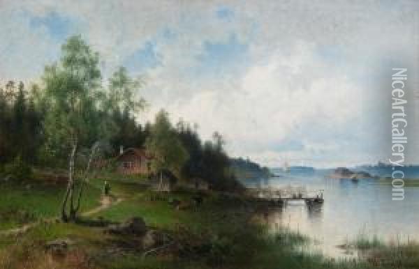 Shoreview Oil Painting - Harald Torsslow
