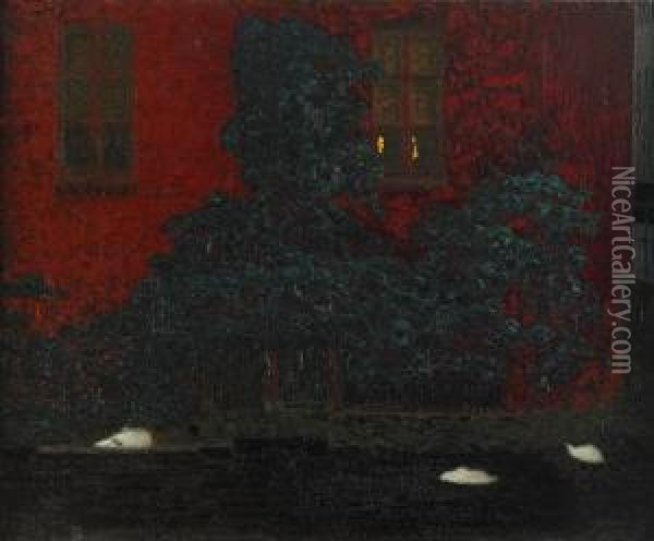 Svanornas Somn - Brugge Oil Painting - Pelle Swedlund