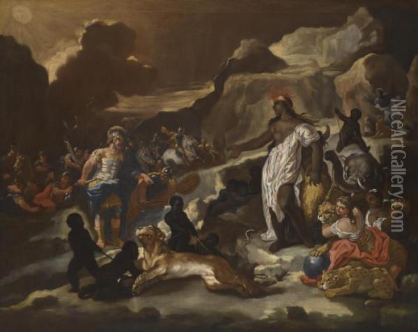 An Allegory Of Africa Oil Painting - Luca Giordano