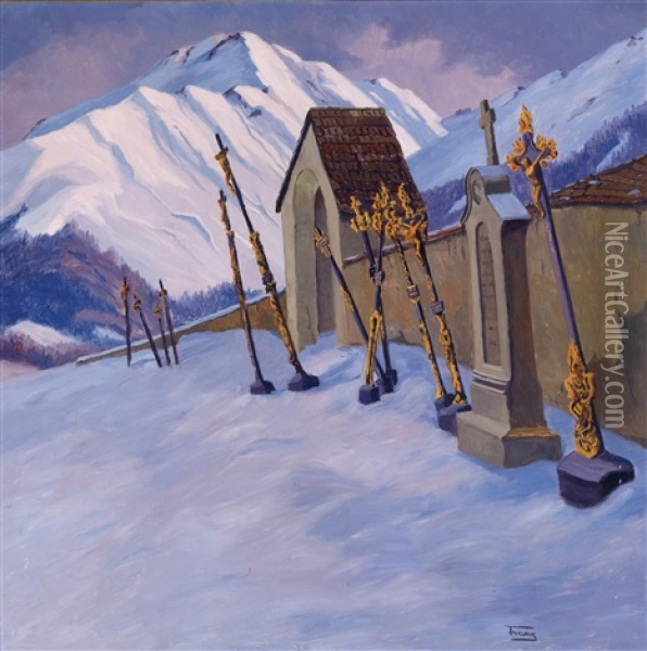 Winter Oil Painting - Heinrich Franz