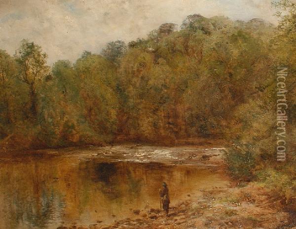 The Woodland Pool Oil Painting - William Huggins