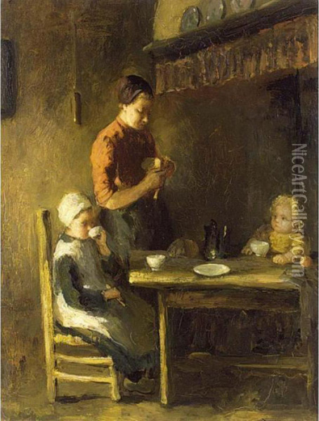 Tea Time Oil Painting - Bernard Johann De Hoog