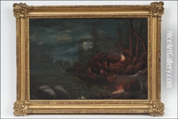 Tuulastamassa - Ljustring Pagar Oil Painting - Adolf Plantin