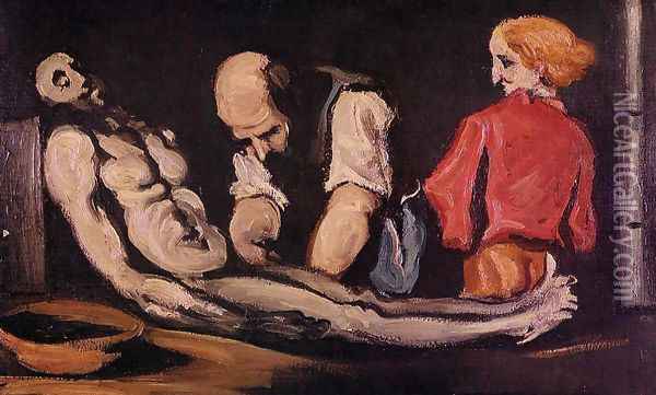 Preparation For The Funeral Aka The Autopsy Oil Painting - Paul Cezanne