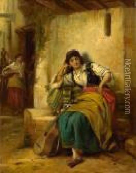 The Gypsy Girl Oil Painting - Thomas Kent Pelham