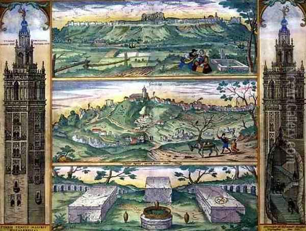 Map of Forata and Jeresa from Civitates Orbis Terrarum Oil Painting - Joris Hoefnagel