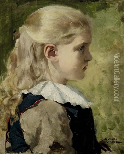 Madchenportrait Oil Painting - Carl von Marr