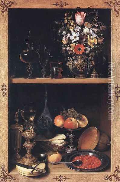 Cupboard c. 1610 Oil Painting - Georg Flegel