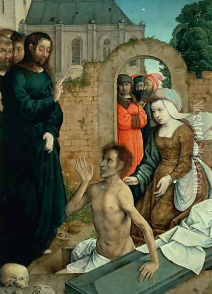The Resurrection of Lazarus Oil Painting - Flandes Juan de