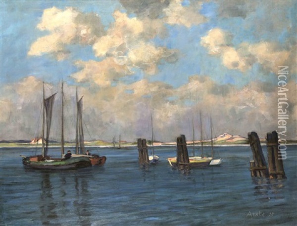 Inselhafen Oil Painting - Karl Arste