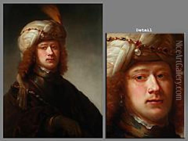 Portrait Eines Mannes Mit Befiedertem Turban Oil Painting - Daniel De Koninck