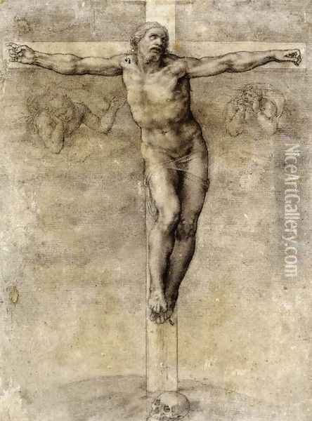 Christ On The Cross 1541 Oil Painting - Michelangelo Buonarroti