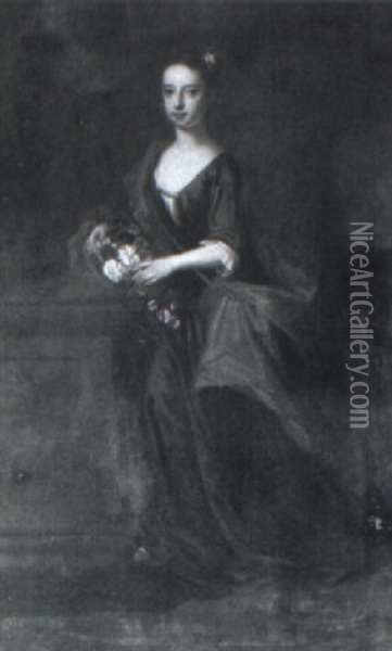 Portrait Of Mary, Wife Of Henry, 7th Lord Arundell Of Wardour, As Child Oil Painting - Enoch Seeman
