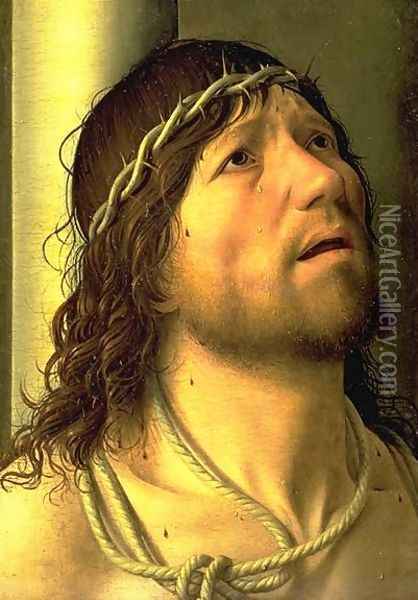 Christ At The Column (detail) Oil Painting - Antonello da Messina Messina