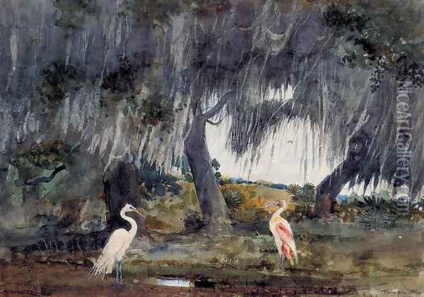 At Tampa Oil Painting - Winslow Homer