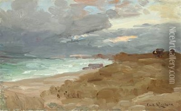 Coastal Scenery At Skagen Oil Painting - Carl Ludvig Thilson Locher