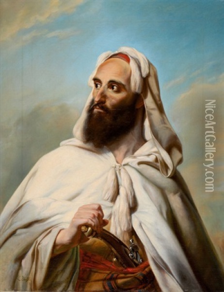 Biblical Figure Oil Painting - Ludwig Deutsch