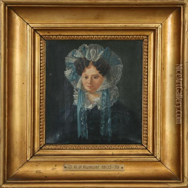 Portrait Of A Young Lady Oil Painting - Louis Aumont