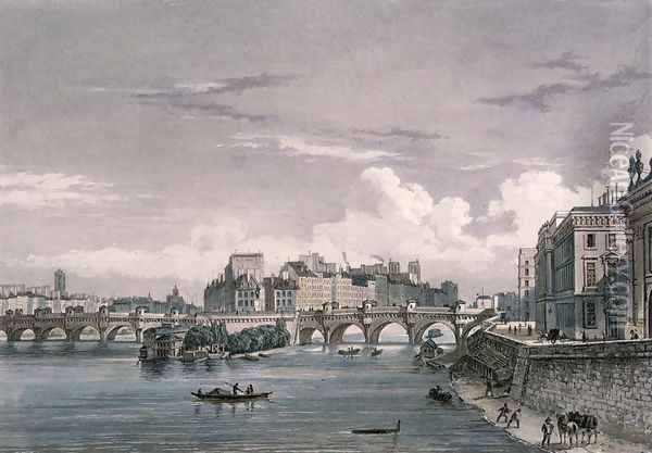 The Pont Neuf, 1832 Oil Painting - Bernhard Schmidt