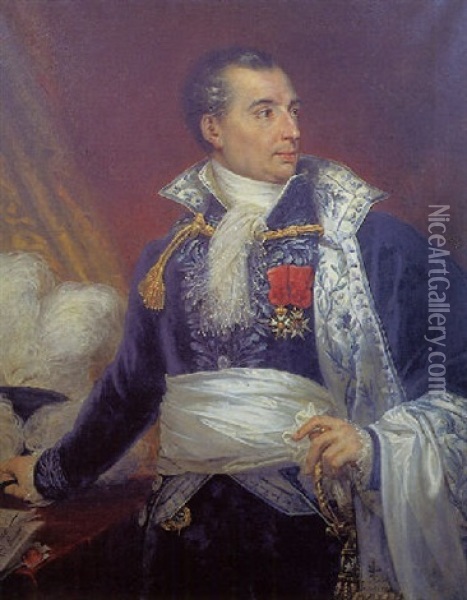 Portrait Du Baron De Pommereul Oil Painting - Jean-Hilaire Belloc