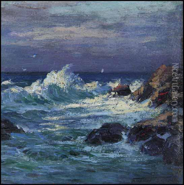 Seascape Oil Painting - Frederic Marlett Bell-Smith