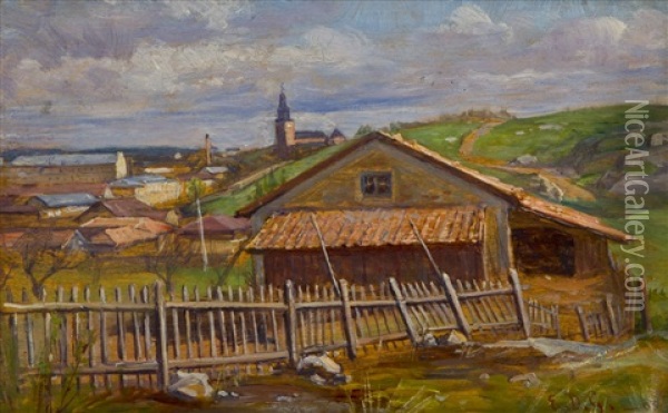 View From Samppalinna Hill Oil Painting - Elin Danielson-Gambogi