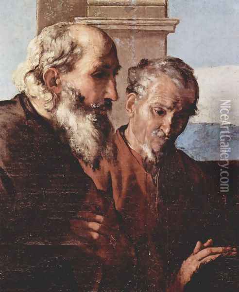 Apostles Communion, Detail 2 Oil Painting - Jusepe de Ribera