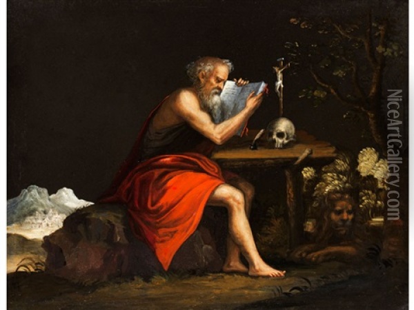 Der Heilige Hieronymus Oil Painting - Felice Brusasorci