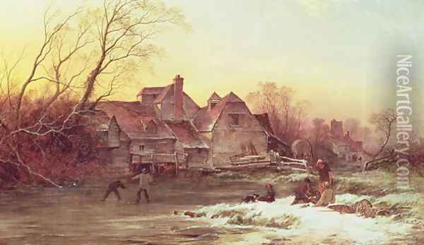 Winter Scene Oil Painting - Philips Wouwerman