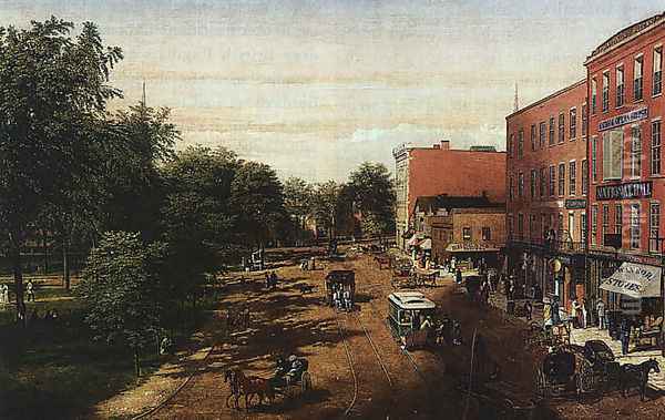 Cleveland Public Square 1869 Oil Painting - Allen Smith