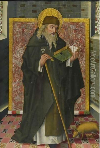 Saint Anthony Abbot Oil Painting - Spanish Unknown Masters