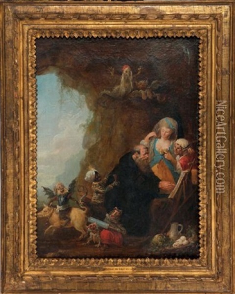 La Tentation De Saint Antoine Oil Painting - Louis Joseph Watteau