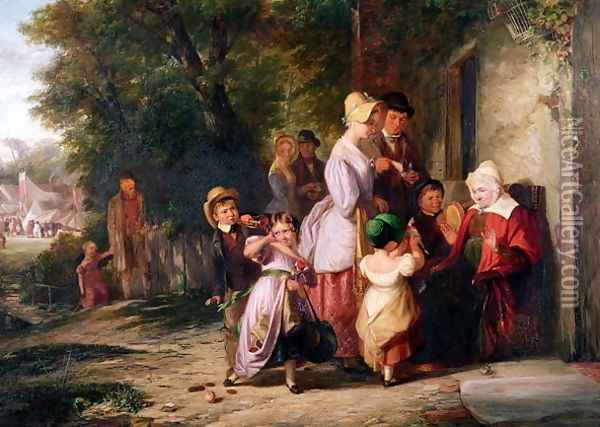 Returning from the Fair Oil Painting - Thomas Webster