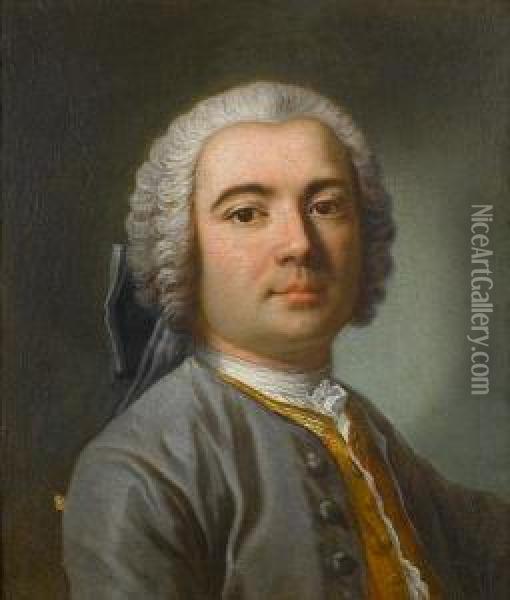 Portrait Of A Gentleman Oil Painting - Alexander Roslin