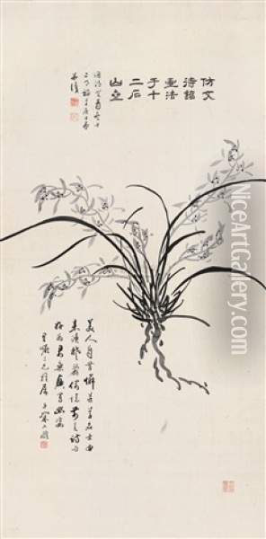 Flowers Oil Painting -  Liang Jiutu
