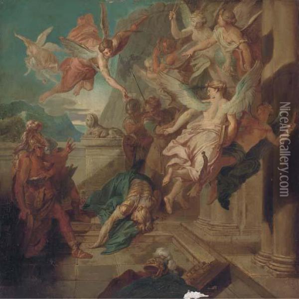 The Death Of Archimedes Oil Painting - Gerard de Lairesse