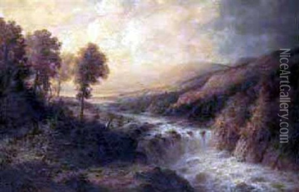 Delaware Valley And Falls Oil Painting - Thomas Bailey Griffin