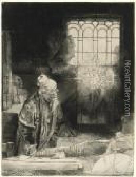 Faust (b., Holl. 270; H. 260) Oil Painting - Rembrandt Van Rijn